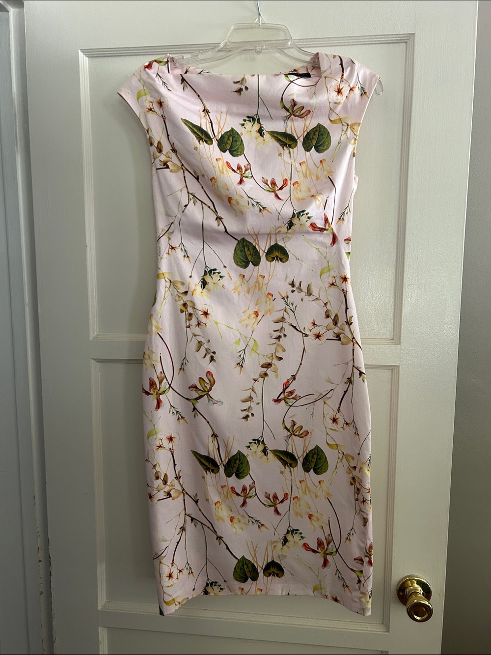 Zara Pink Floral Midi Dress